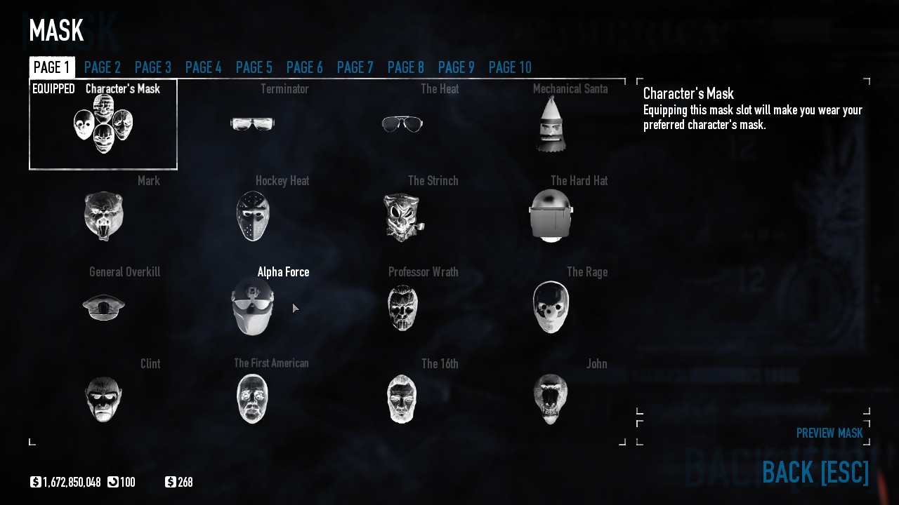 Mask selection